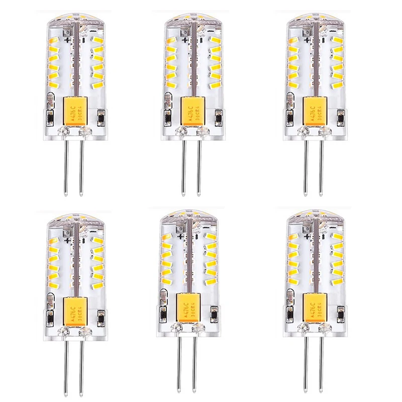 

6pcs G4 LED 12V AC DC Lamp 3W Lampadas LED G4 Base Light Bulb 3000K 4000K 3014 SMD 57LED 360 Beam Angel Replace 30W Halogen Lamp