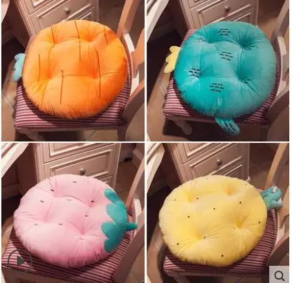 

cute fruit style plush stuffed seat cushion chair seat mat thicken tatami mat backrest lumbar pillow