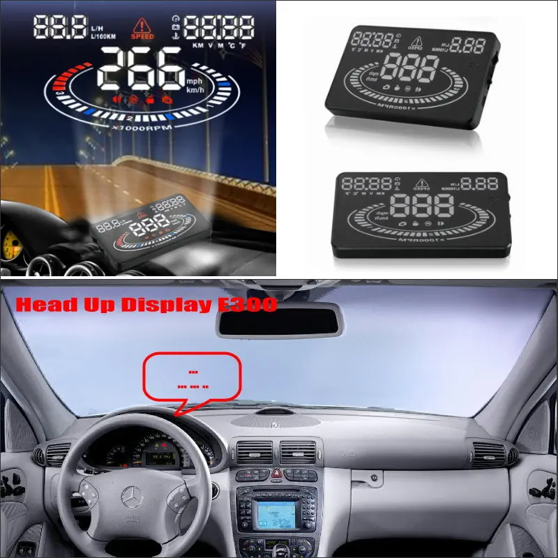 For Mercedes Benz C C63 MB W202 W203 W204 W205 Car HUD Head Up Display Reflect Information On windshield To Monitor Speed