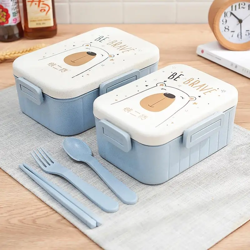 TUUTH Cute Cartoon Lunch Box Microwave Dinnerware Food Storage Container  Kids School Snack Box Office Portable Bento Box