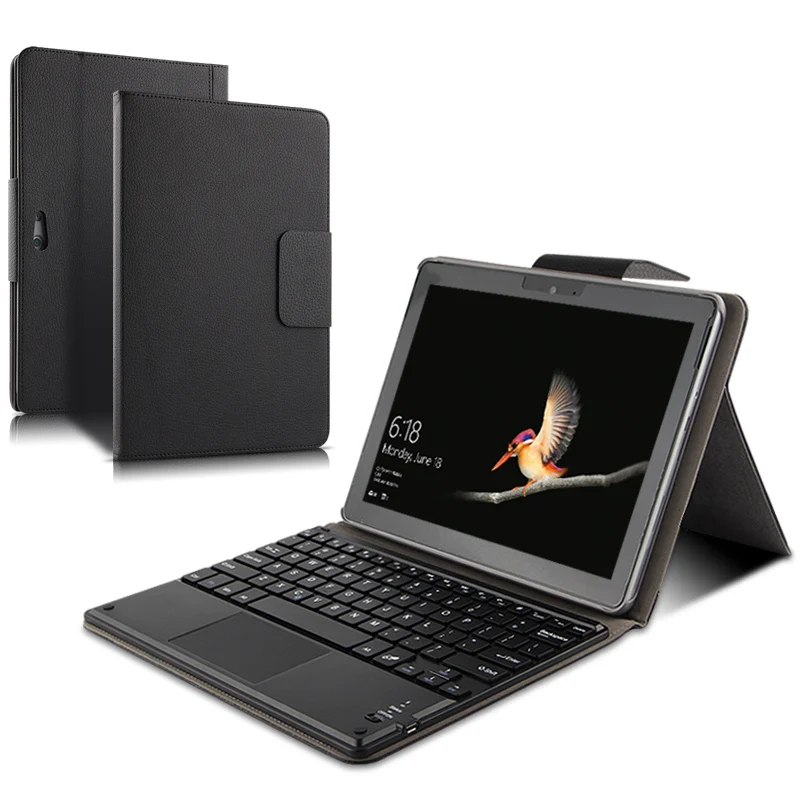 

Slim Folio PU Leather Stand Case Cover + Detachable Wireless Bluetooth Touchpad Keyboard For Microsoft Surface Go 10 inch Tablet