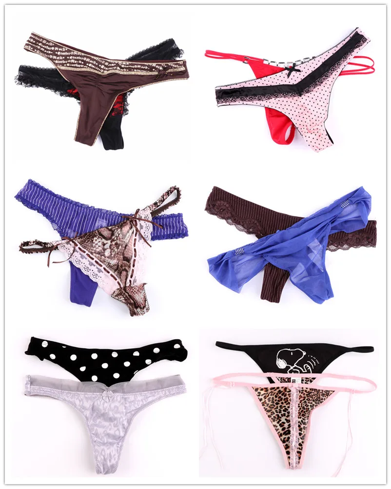 5/10 PCS/Lot Random Variety of  Thongs and G strings Women Panties Female Thong T back Women Underwear Lingerie Tanga