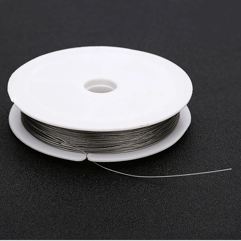 1 Roll 0.3 0.38 0.45 0.5 0.6 0.7 0.8 mm High Quality Steel Wire for charm Jewelry Making Finding Accessories Supplier Wholesale