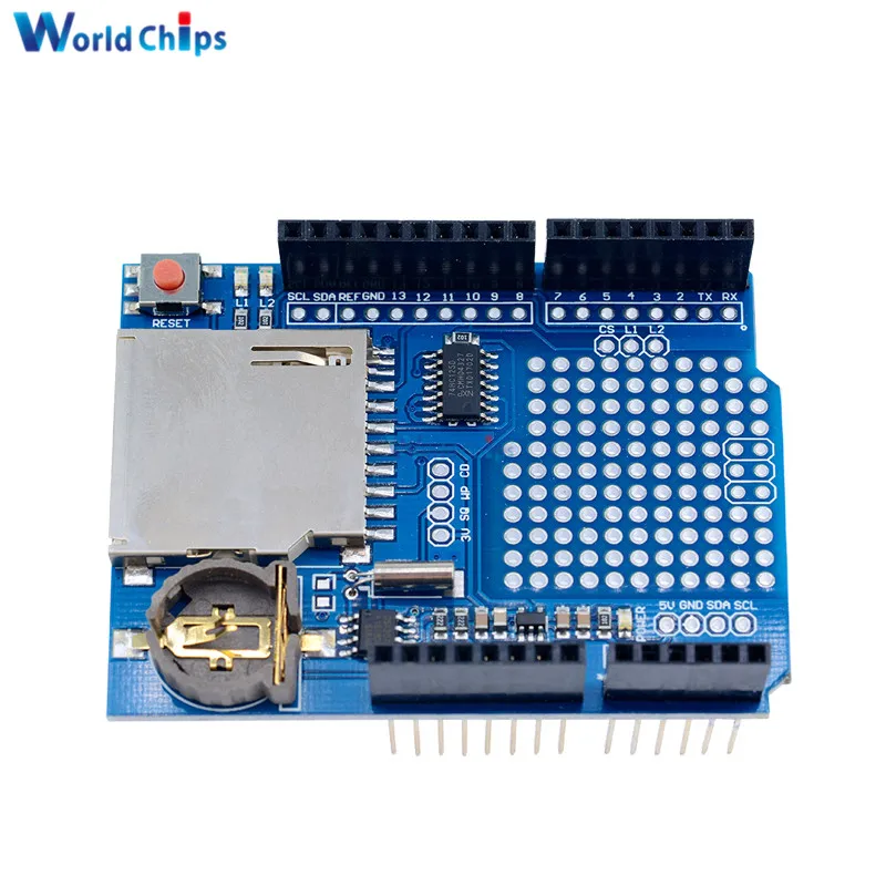 New Data Logger Module Logging Recorder Shield V1.0 For Arduino SD Card One