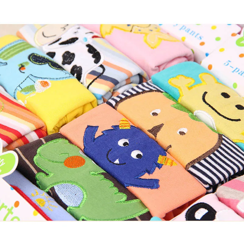 PP Pants 5pcs/lot  Baby Fashion Model embroidery Babe Pants Cartoon Animal Printing Baby Trousers Kid Wear Baby Pants