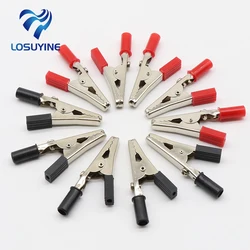 IMC Hot 10 pcs 50mm Plastic Handle Test Probe Metal Alligator Clips