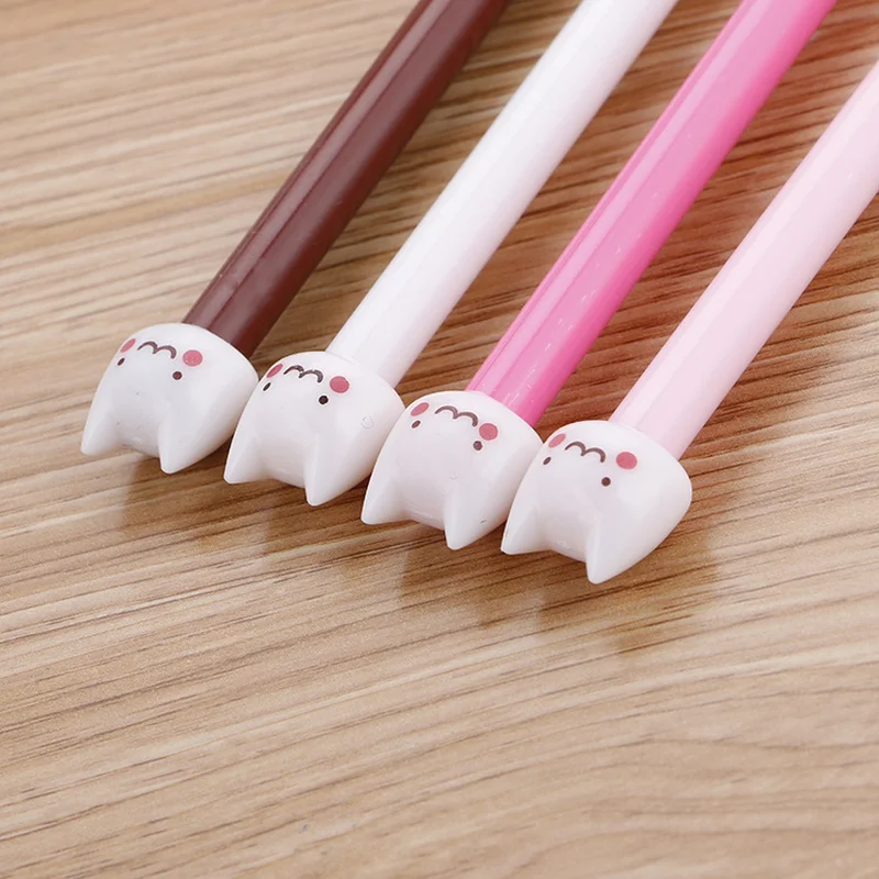 1 Pcs Creative Cartoon  Kawaii  Cat Office Supplies  Cute Student Stationery Black Ink Pen High Quality Office Signature Pen