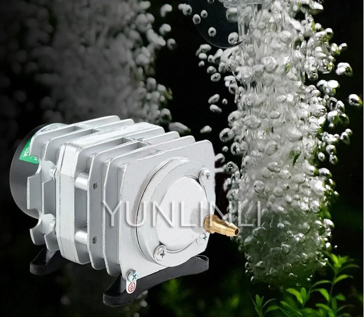 แม่เหล็กไฟฟ้า Air ปั๊ม82L/Min 60วัตต์แรงดันสูง Fish Tank Air Pump เพิ่มออกซิเจนปั๊ม12M หลอด ACO328