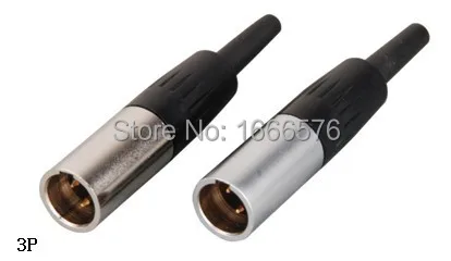 wholesale 50 pcs/lot 3 pin Male Mini XLR Audio Microphone connector -116