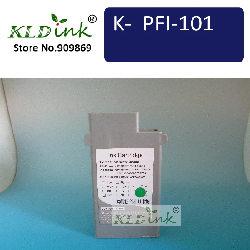 KLDINK - PFI-101G Green Compatible Ink Cartridge ( 0890B001 Ink)