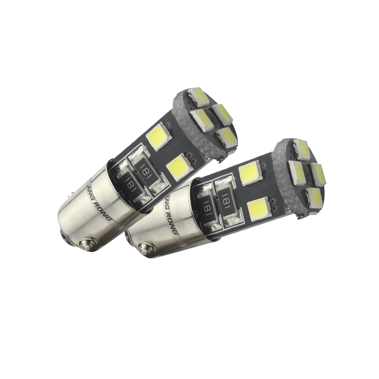 ANGRONG 2x BAX9S H6W 433 434 Bulbs 5W LED Side Light Driving Lamps DRL Canbus No Error Lamp