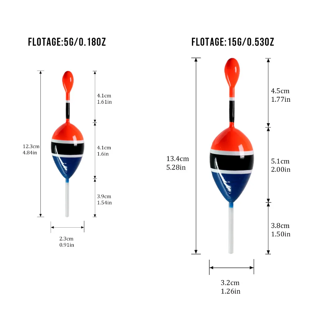 THKFISH 5 pz Galleggianti Da Pesca Slip Bobber Rigs Balsa Legno Mare Galleggiante Da Pesca 5g 15g Bue Da Pesca Galleggianti Per La Pesca Pesce Gatto