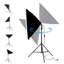 Selens Photography Softbox Lighting Kits 50x70CM with 2M Stand Professional Continuous Light System For Photo Studio Equipment