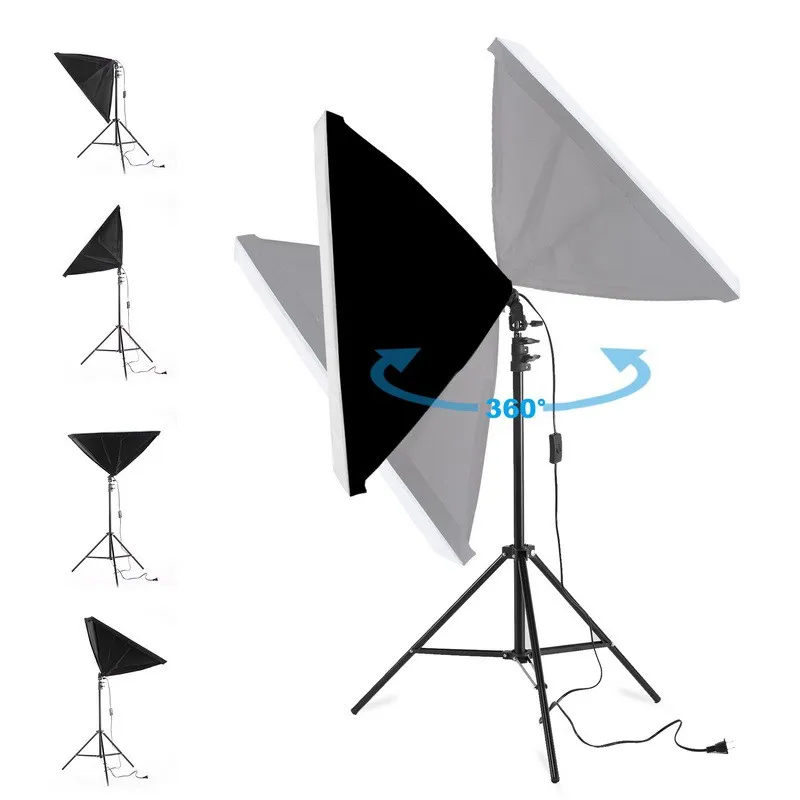 Photography Softbox Lighting Kits 50x70CM Professional Continuous Light System For Photo Studio Equipment