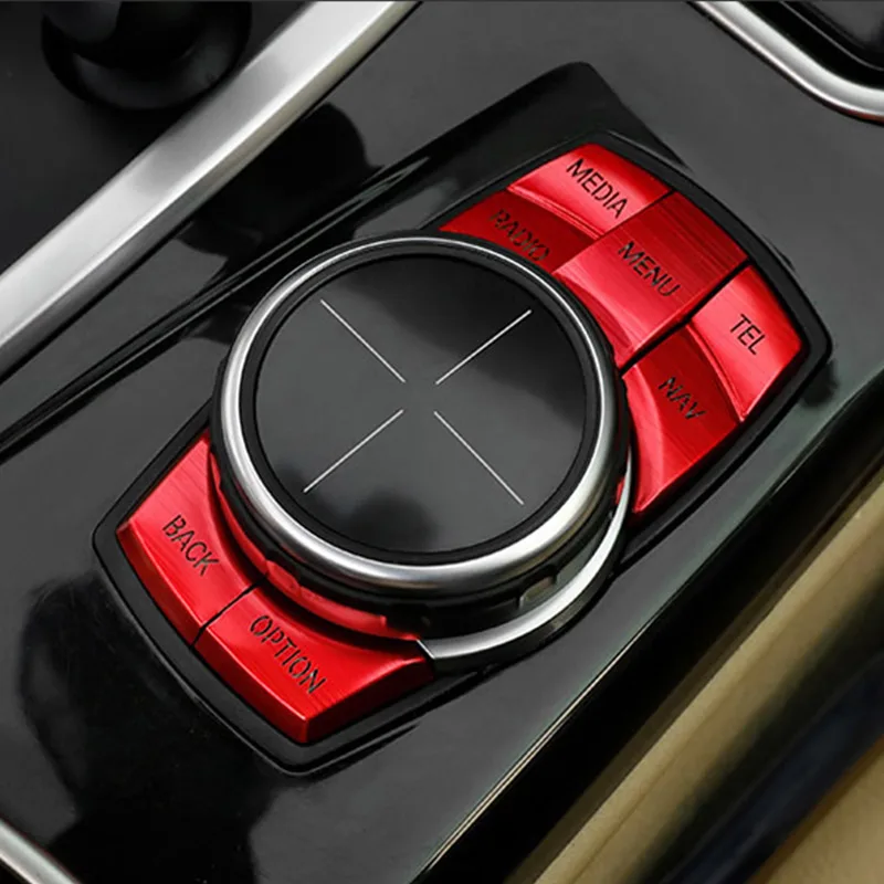 For bmw F30 F34 F10 F20 F25 F26 F48 F07 x1 x3 x5 x6 1/2/3/4/5/6/7 Series Car Multimedia Button Cover Knob Frame Decoration Trim