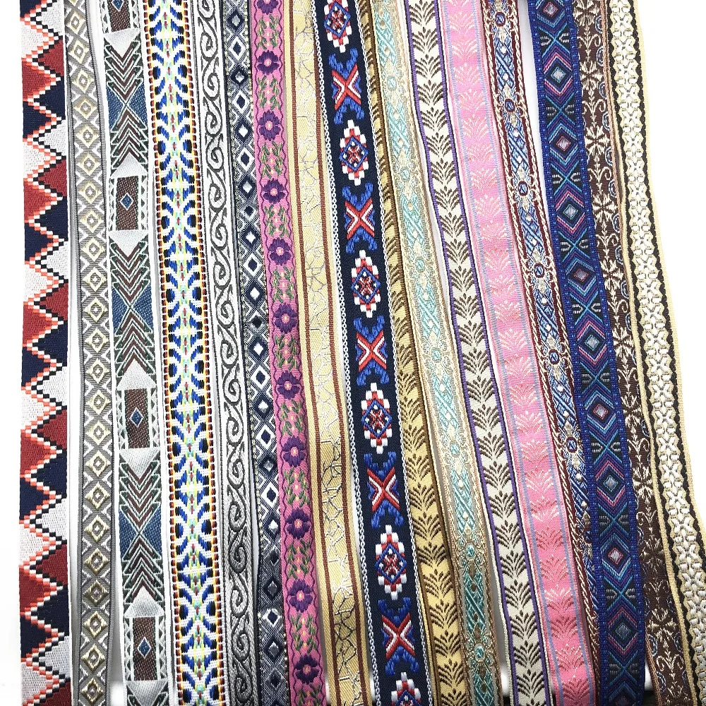 10Yards Random Style Decoration Pet Collars Geometric Jacquard Ribbon Wedding Party Accessories Trim