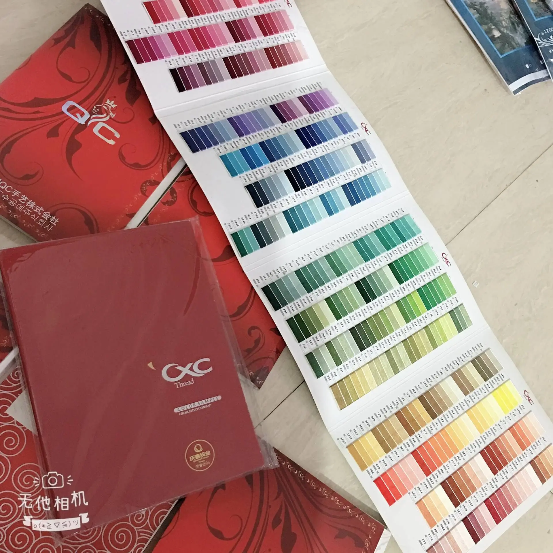 

1set Embroidery Best Quality 447 Different Colors Thread Sample Made by Real Thread in Cross Stitch Real Thread Color Map Book