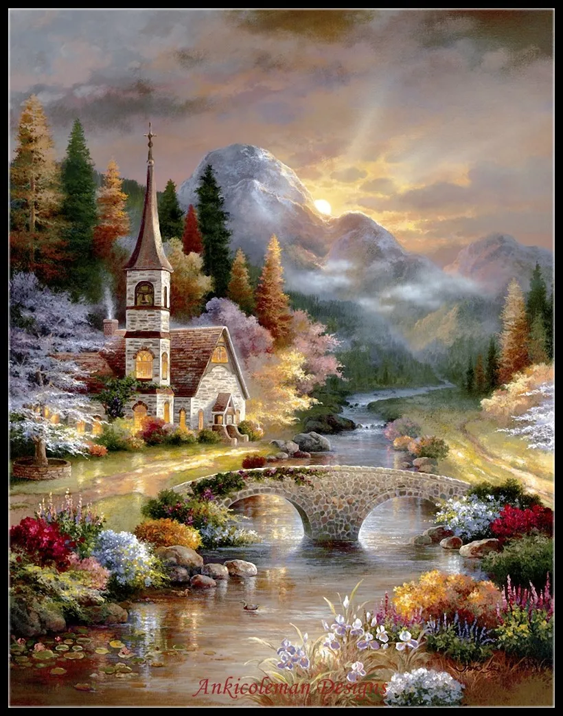 Early Service - Counted Cross Stitch Kits - DIY Handmade Needlework for Embroidery 14 ct Cross Stitch Sets DMC Color