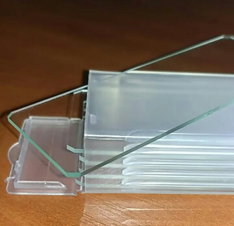 Phonefix microscópio biológico reutilizável, 5 peças, côncavo único, vidro em branco, deslize, ciências, para estudantes
