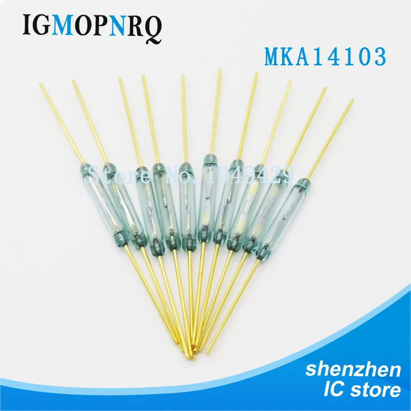 10pcs Reed Switch Plastic Type GPS-14B GPS-14A MKA14103 MKA10110 2*14MM Anti-Vibration Damage Magnetic Switch NC Normally open