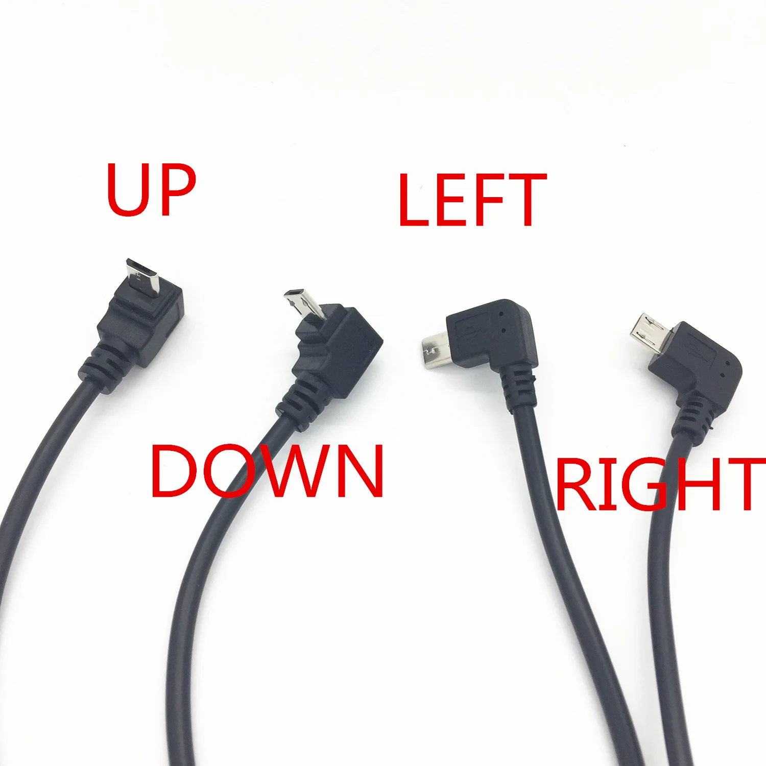 USB 2.0 A Male To Left Right 90 Degree Angle Micro 5 Pin Cable for Htc Samsung Huawei Xiaomi LG