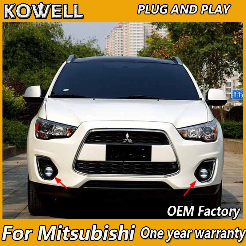 KOWELL Car Styling Fog Lamp for Mitsubishi Outlander Pajero Grandis ASX LED Fog Light Auto Fog Lamp LED DRL 2 function model