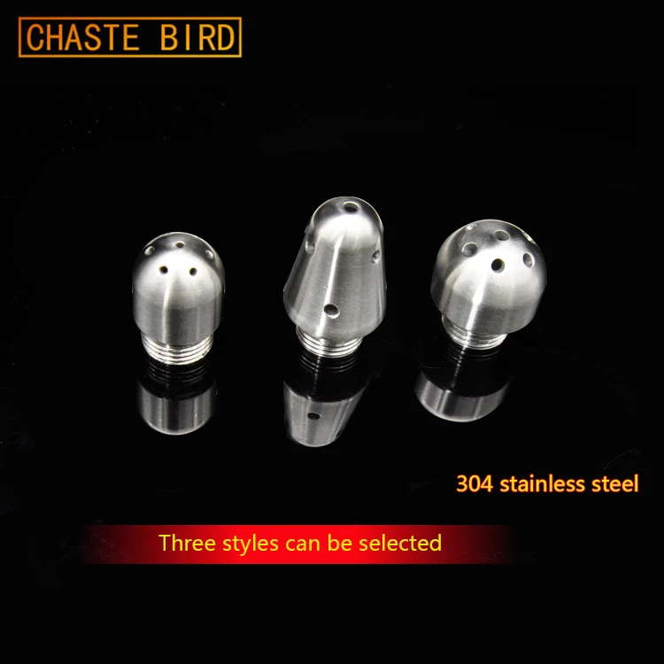 Chaste Bird Stainless Steel Shower Enema Water Nozzle 3 style Plug Head Enema Anal Cleaning A241