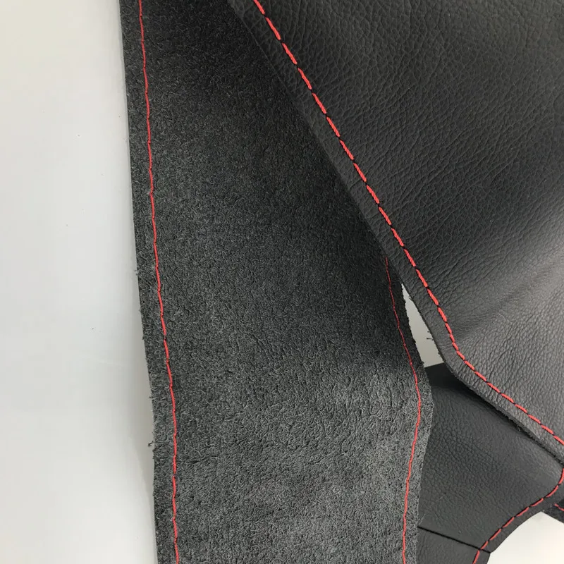 DIY Car Steering Wheel Covers Soft Leather Braid on the steering-wheel of 38cm Car With Needle and Thread Interior accessories