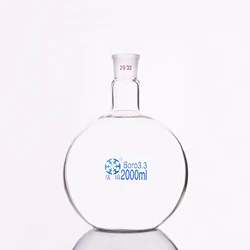 FAPE 단일 표준 입 평평한 바닥 플라스크 50ml-250ml-2000ml-10000ml 및 조인트 29/32, 단일 넥 플랫 플라스크, 비등 플라스크