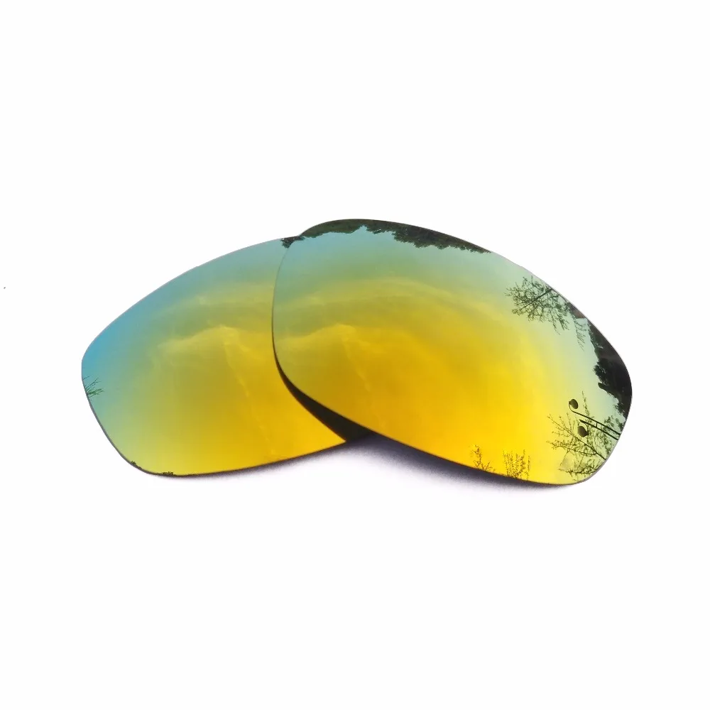 Orange Red Mirrored & 24K Gold Mirrored Polarized Replacement Lenses for Split Jacket Frame 100% UVA & UVB