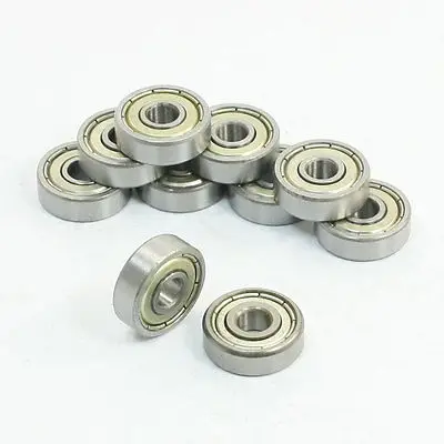 10 Pcs Single Row Shielded Deep Groove Ball Bearings 5 x 14 x 5mm 605Z