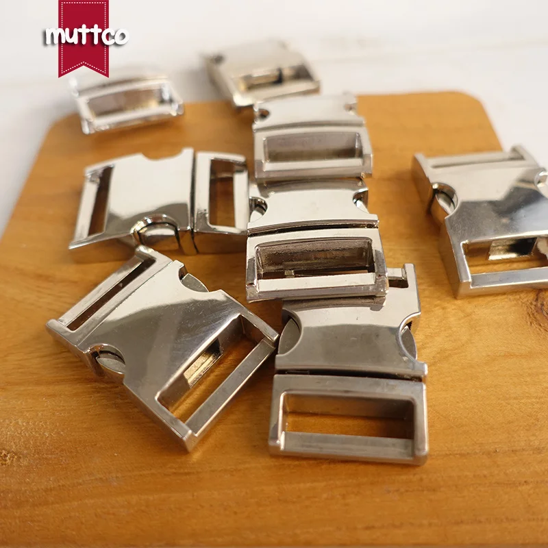 Metal Curved Side quick Release Buckles for 20mm pet collar Security lock DIY accessories top quality Zinc Alloy  QZ-001