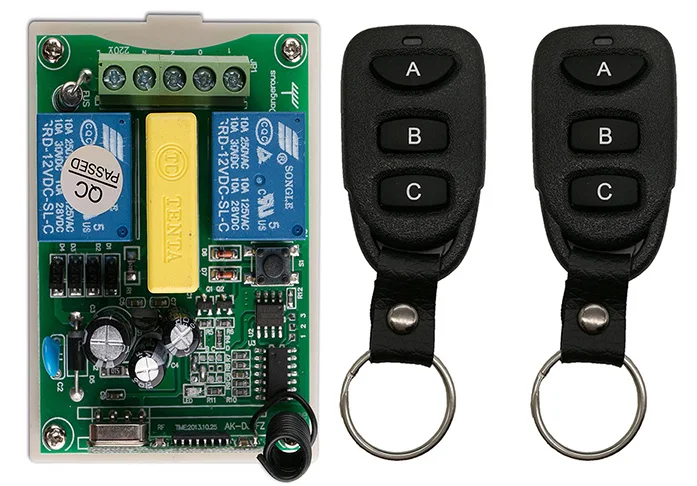 433 МГц AC 220 В двигатель RF беспроводной пульт дистанционного управления 220 В вверх и вниз пульт дистанционного управления двигатель вперед назад дистанционный переключатель