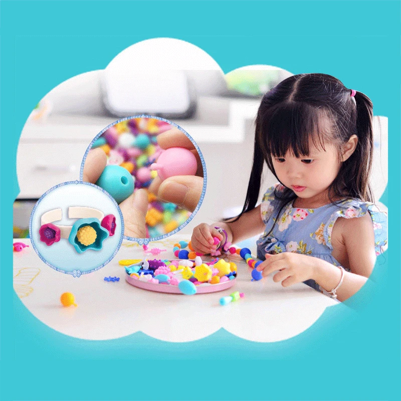 400pcs 100pcs Pop Beads Children jewelry Amblyopia Candy Colors DIY Wear Bead Bracelet Kids Toys Personalized Arts And Crafts