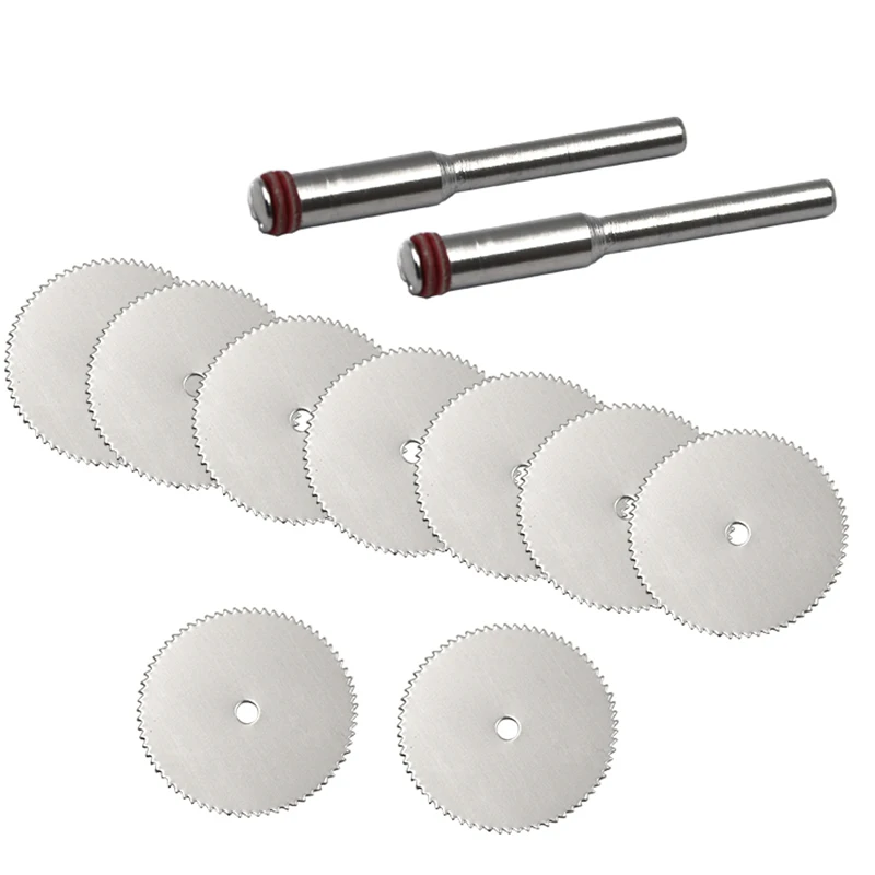 Cutting Discs Rotary Tools Cutting wheel for Dremel Tools Accessories 10pcs dremel Discs with 2pcs Mandrels 22mm 25mm 32mm