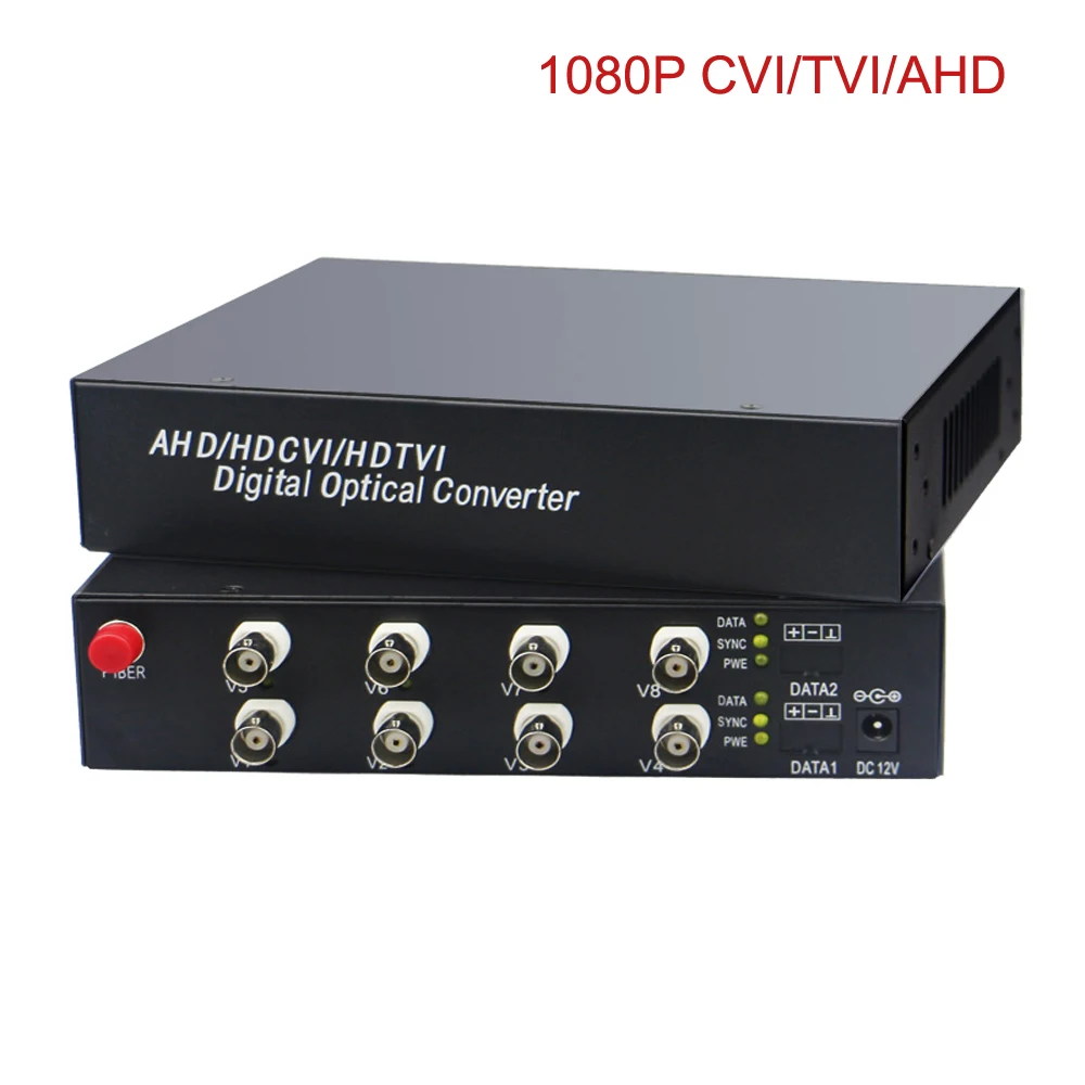 

HD Video Fiber Optical Media Converters (Transmitter and Receiver) for HD CCTV 1080P 960p 720p CVI TVI AHD Cameras