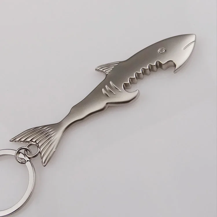 

200pcs /lot Shark Shape Beer Bottle Opener with Key Ring