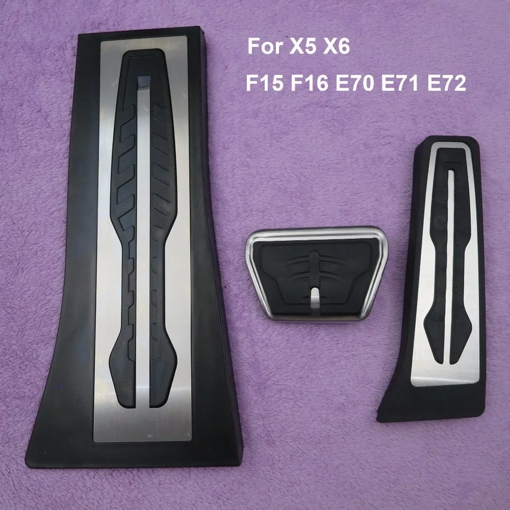 

DEE Non-Drilling !Gas Fuel Brake Footrest Pedal Plate Pad AT For BMW X5 X6 F15 F16 E70 E71 E72 Pedals Pad Car Accessories LHD!