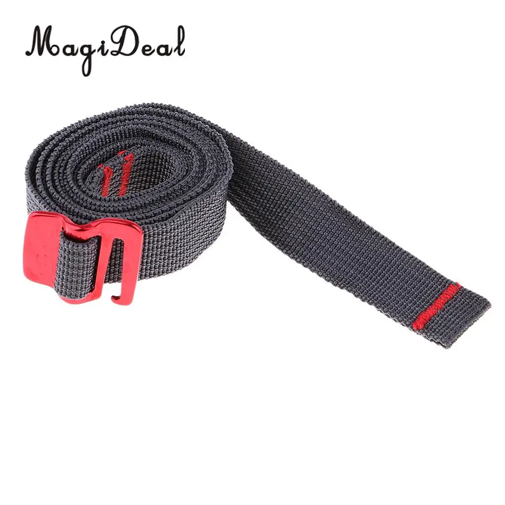 1.5m Strapping Cord Tape Nylon Rope Belt with Quick Release Metal Hook for Tightening up Backpacks, Tents, Sleeping Bag, Luggage