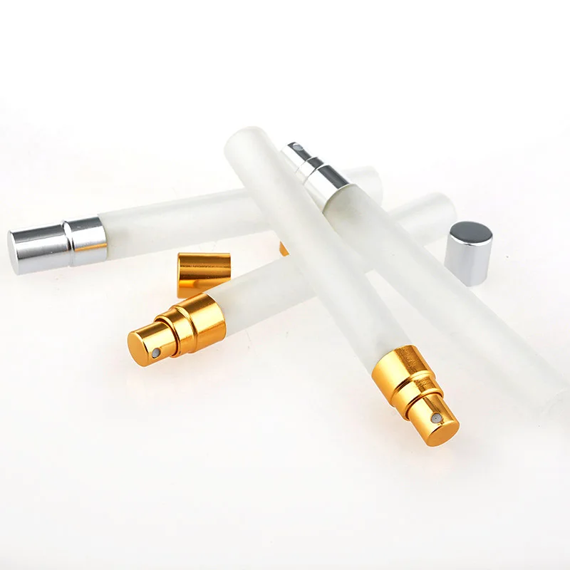 10ml Milchglas Spray Flasche Aluminium Parfüm Zerstäuber Probe Geschenk Leere Kosmetische Behälter für Travil Container – Detail 6