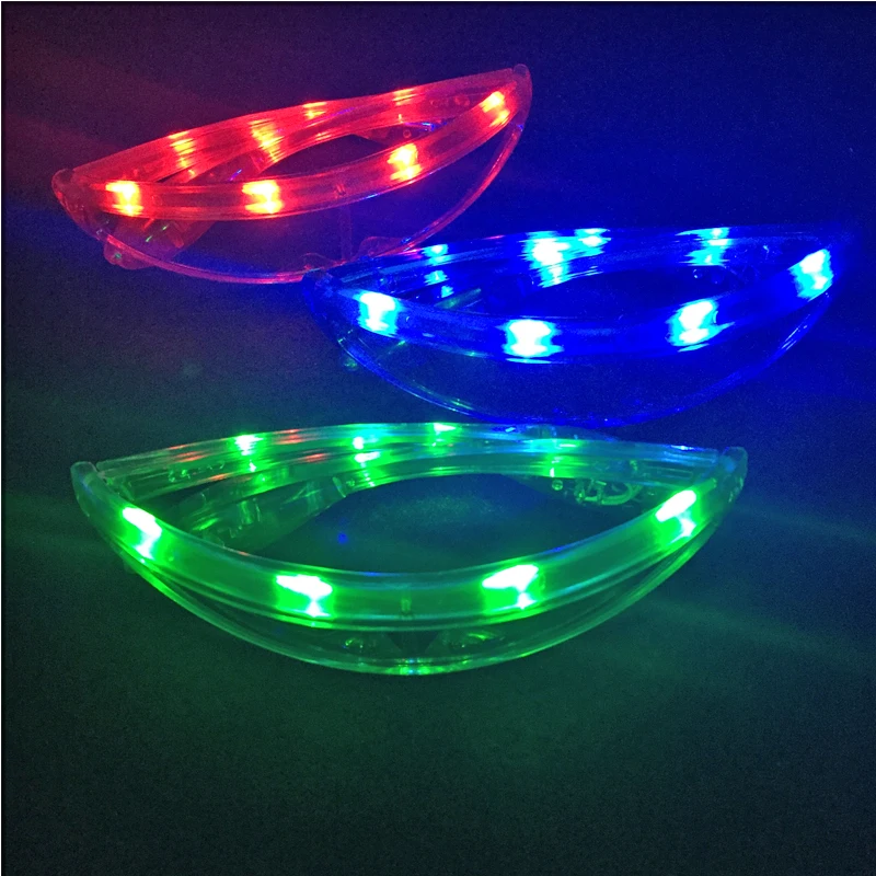 

6PCS/LOT LED SPACE MAN GLASSES Glow Flashing Space Sunglasses KTV Bar Club Christmas Rave Party Supplies