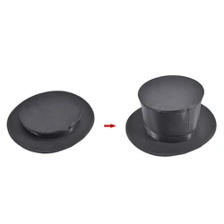 Black Magic Folding Spring Hat Magic Tricks Appearing/Vanishing Objects Hat Stage Accessories Gimmick Magician Folding Top Hat