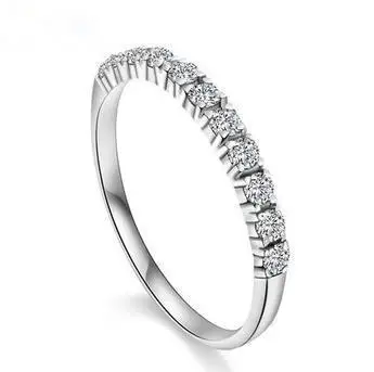 Baru Kedatangan Hot Jual Super Mengkilap Zircon 925 Sterling Silver Ladies'finger Perhiasan Cincin Pernikahan Grosir