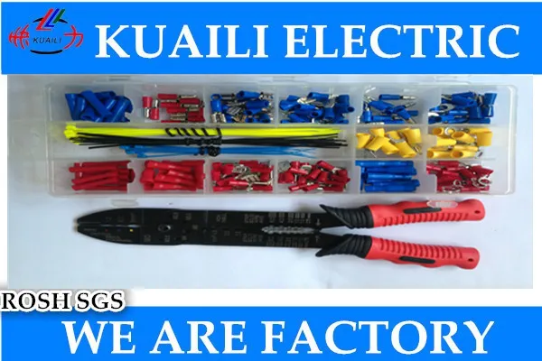 terminal kit 180pcs ring male and female terminal Crimp Terminals kits Set,multi-functional cable crimping pliers terminals