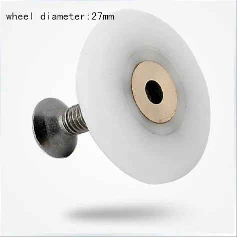 8pcs nylon wheels sliding doors The thickness of4mm wheel diameter:27m mroller slide