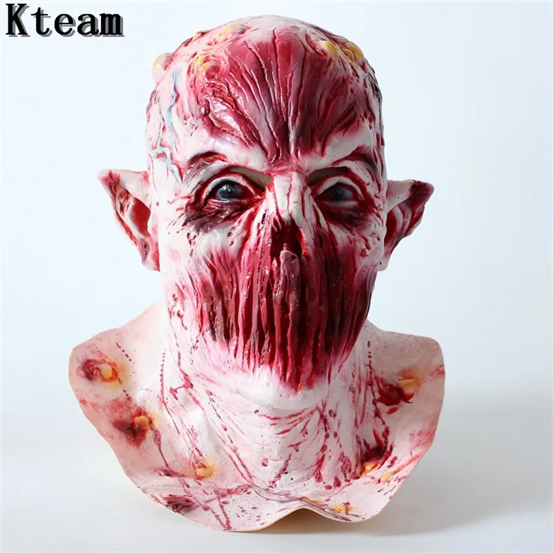 2019 New Scary Halloween Mask Zombie Latex Bloody Scary Disgusting Horror Full Face Ghost Devil Mask Costume Party Cosplay Prop