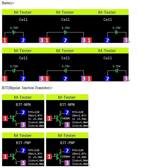 Multifunktionale LCR-TC1 3,5 Zoll 160X128 Bunte Display TFT Hintergrundbeleuchtung Transistor Tester Für Diode Triode Kondensator Widerstand – Detail 3