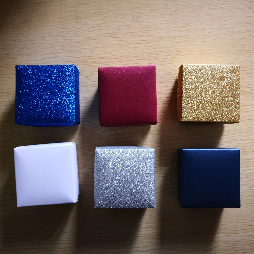 50pcs/lot  The whole web unique glitter color top bottom style favor box two sizes available ( all can be personalized)