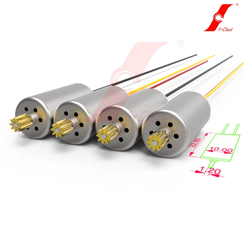 F-Cloud 4pcs Racing Drone 1022 Brush Motor 10*22mm Coreless Motor10x22mm Motor UAV Motor for DIY Drone  FPV Camera