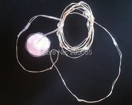 100pcs/lot Battery Operate Submersible floral Ledlight 1.5m 15LED Waterproof Wire String tealight f/Xmas Christmas Wedding-White